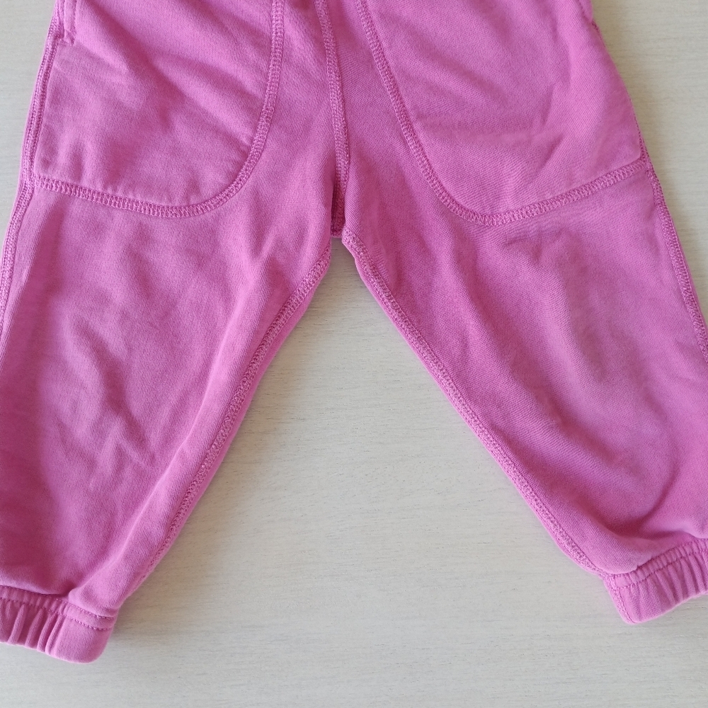 Hanna Andersson Pink French Terry Sweatpants / Size 3 Toddler - Picture 4 of 8